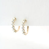 Celestial Brilliance Diamond Huggie Earrings (Statement)