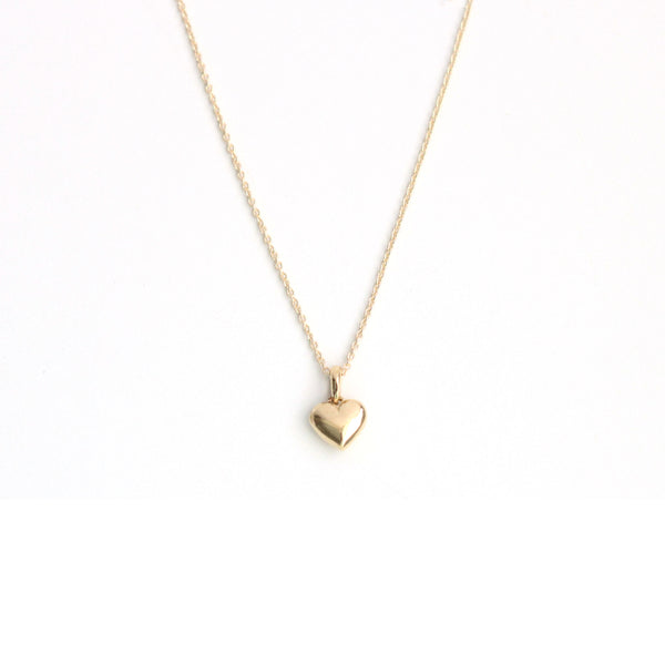 Puffy heart pendant necklace