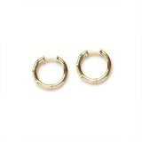 3 Stone Serenity Diamond Huggie Earrings