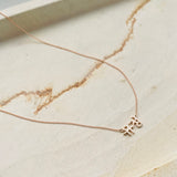 Custom Heritage Mini Love Letter Name Necklace - Korean/Chinese/Japanese characters