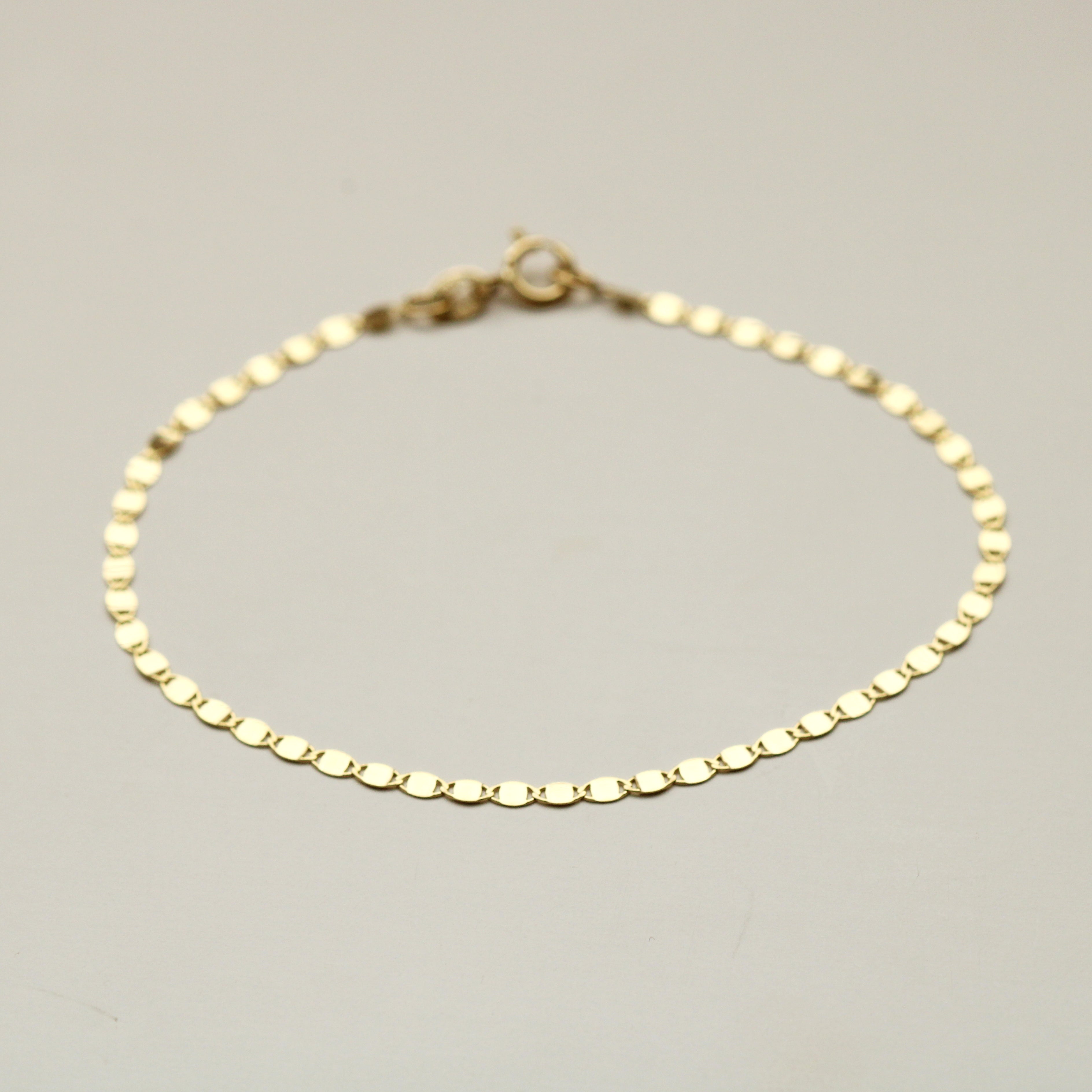 Flat Shiny Disc Bracelet - Easter Ahn Design