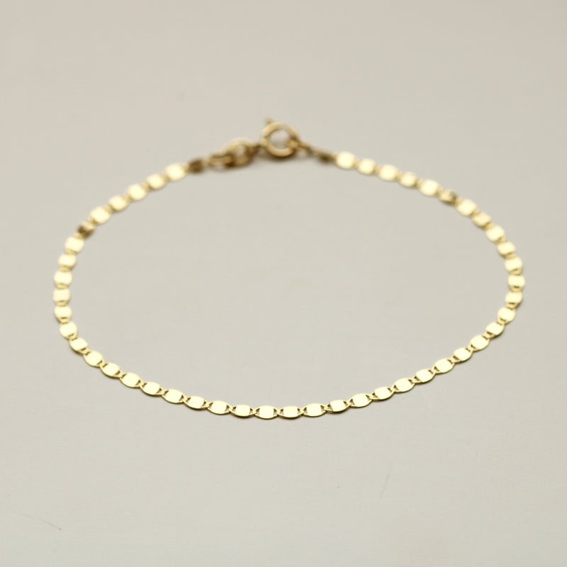 Flat Shiny Disc Bracelet - Easter Ahn Design