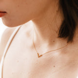 Beaded V Diamond Bar necklace