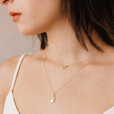 Beaded oval necklace