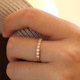 7 Stone Diamond Milgrain Band