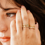 Eternal Radiance Baguette & Round Diamond Milgrain Band