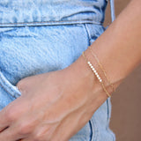 9 Stone Diamond Milgrain Bezel Bracelet