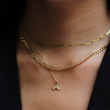 Beaded arch diamond necklace