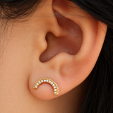 Diamond Arch Earrings