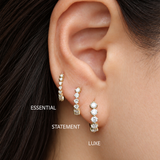 Celestial Brilliance Lab-grown Diamond Huggie Earrings (Luxe)