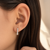 Celestial Brilliance Lab-grown Diamond Huggie Earrings (Luxe)
