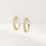 Celestial Brilliance Diamond Huggie Earrings (Statement)