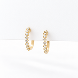 Celestial Brilliance Diamond Huggie Earrings (Essential)