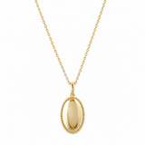 Beaded oval necklace