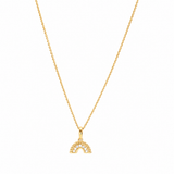 Beaded arch diamond necklace