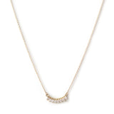 8 Stone Diamond Arched Beaded necklace