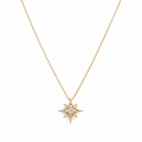Beaded Diamond star necklace
