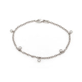 Diamond Dangle Beaded Bezel Bracelet
