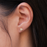 Diamond Beaded Cluster Earrings