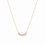 8 Stone Diamond Arched Beaded necklace