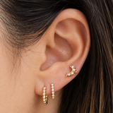 Diamond Beaded Arch with Spike Earrings