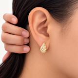 Mesh Teardrop Hoop Earrings