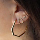 Diamond Beaded Cluster Earrings