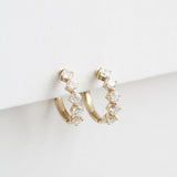 Celestial Brilliance Diamond Huggie Earrings (Luxe)