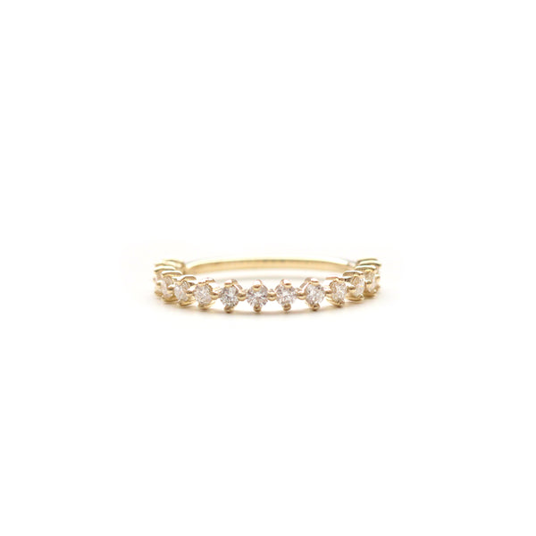 15 stone diamond prong set band (2mm)