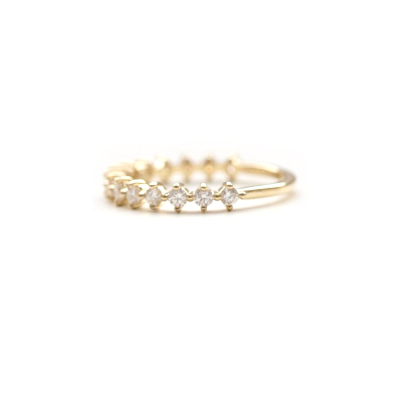 15 stone diamond prong set band (2mm)