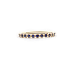 11 Stone Sapphire Milgrain Bezel Band