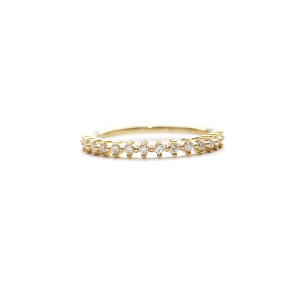 15 stone diamond prong set band (1.5mm)