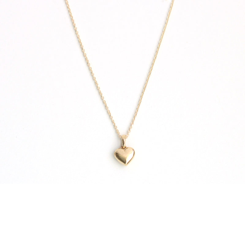 Puffy heart pendant necklace