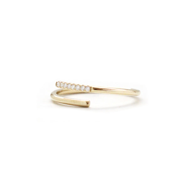 Open pave set diamond band