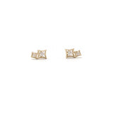 Double beaded star diamond earrings