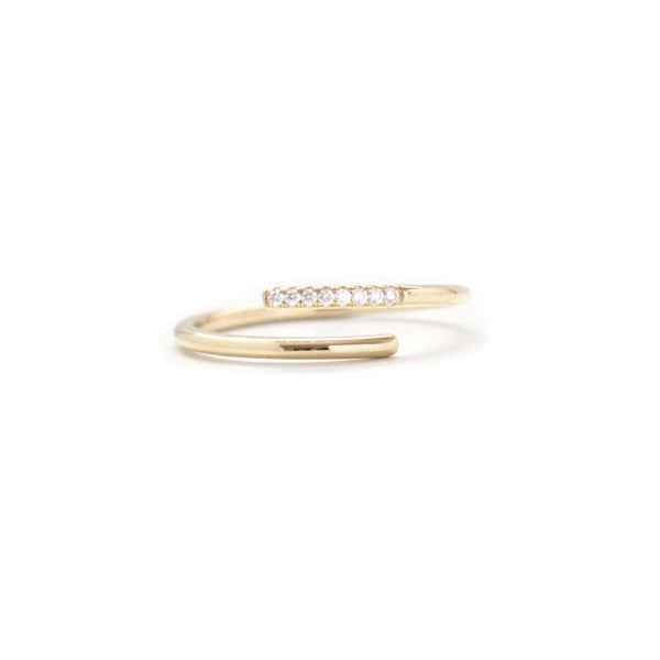 Open pave set diamond band