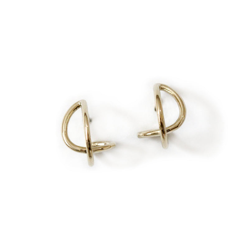 Sculptural wire Hoop earrings