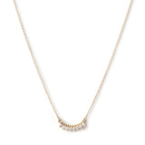 8 Stone Diamond Arched Beaded necklace