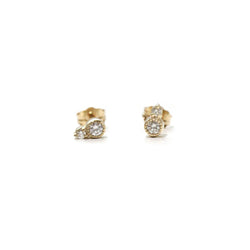 Diamond bezel drop earrings