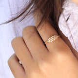 19 Stone Diamond Cluster Bezel Band