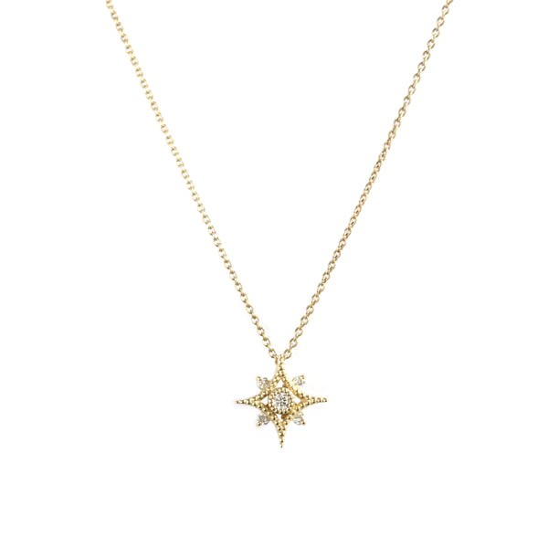 Beaded Diamond star necklace