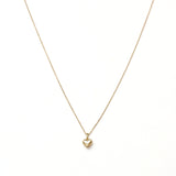 Mini Puffy heart pendant necklace