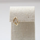Sculptural wire Hoop small earring (single)