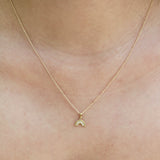 Beaded arch diamond necklace