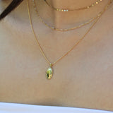 Beaded oval necklace