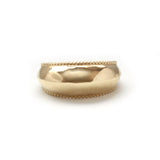 Knife edge milgrain dome band (large)