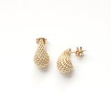 Mesh Teardrop Hoop Earrings