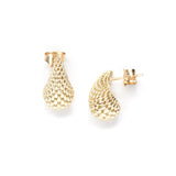 Mesh Teardrop Hoop Earrings