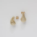 Mesh Teardrop Hoop Earrings