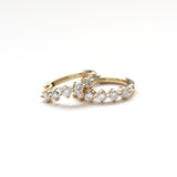 Celestial Brilliance Diamond Huggie Earrings (Statement)